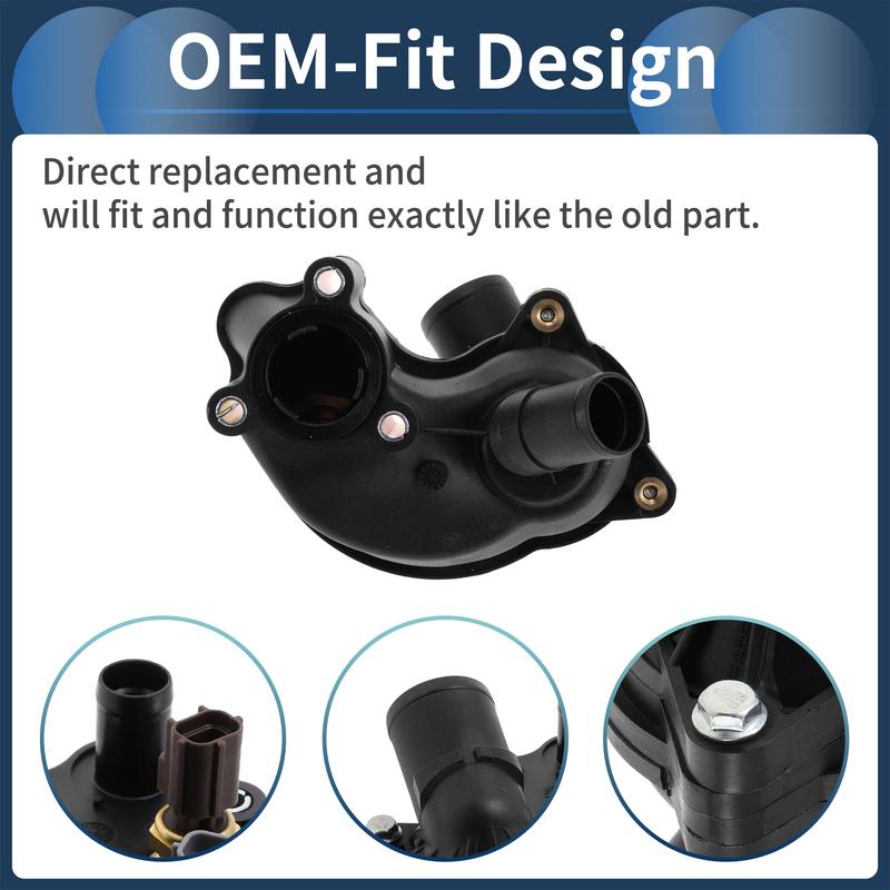X Autohaux Engine Coolant Thermostat Housing Assembly for Ford Explorer 4.0L 1997-2001 New