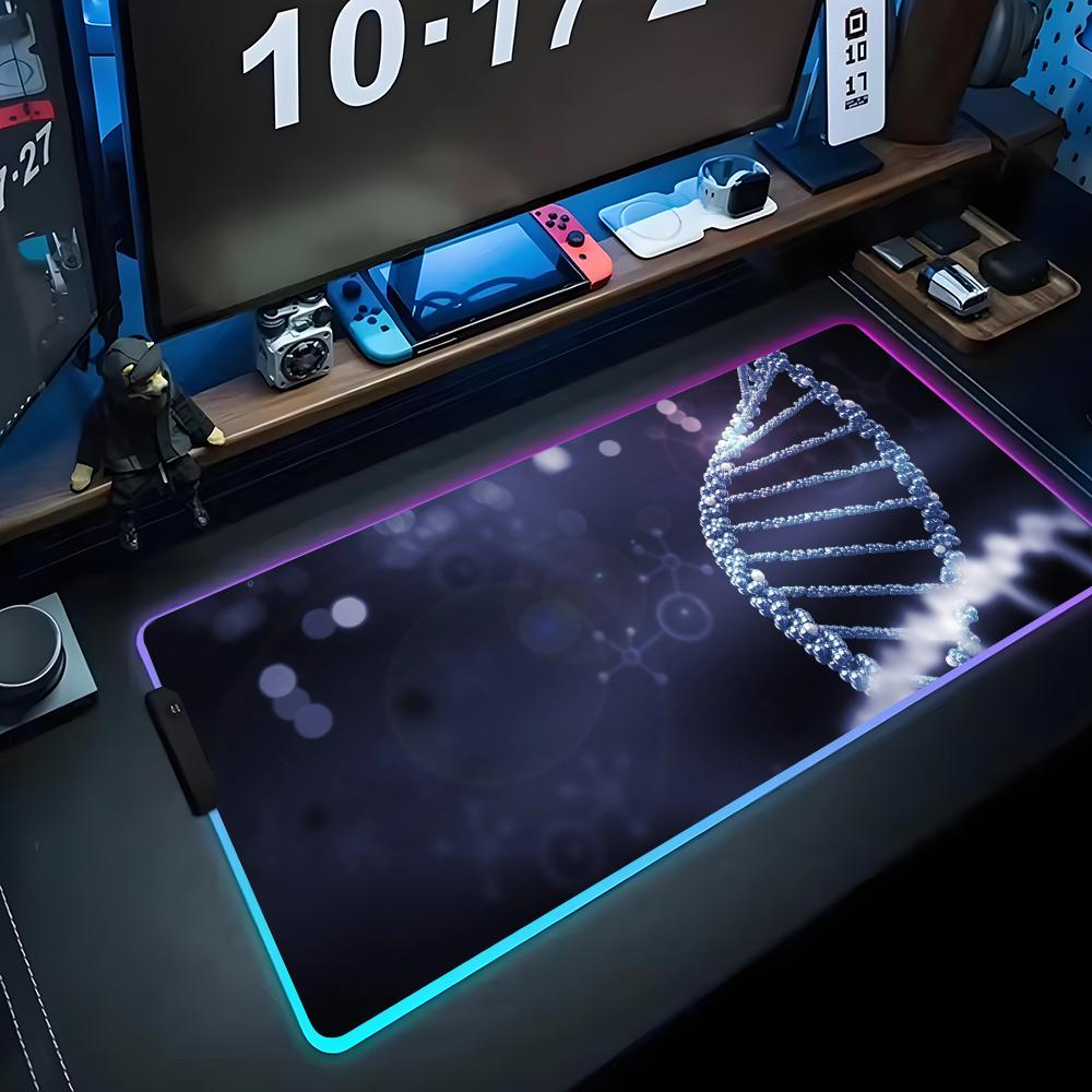 

Gene Mouse Pad RGB Gaming Mousepad Big LED Pad PC Desk Mat Luminous Mouse Pad Large Keyboard Mats Table Rug With Backlit RGB600x300x3mm