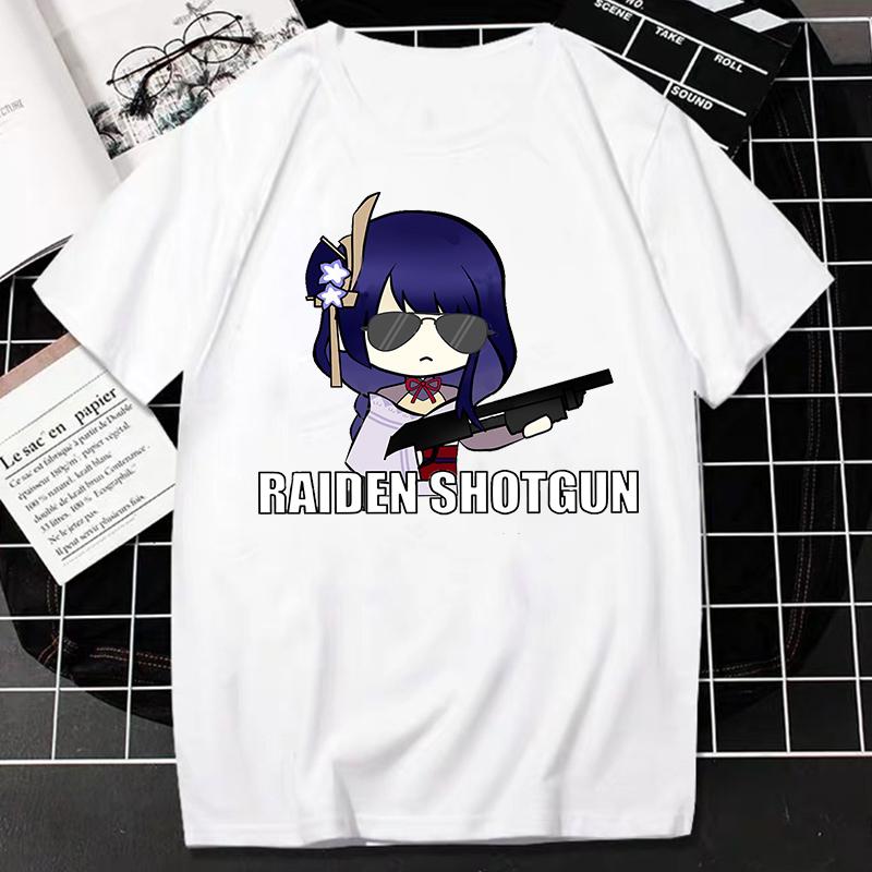 Tshirt Genshin Impact Game Tops Kawaii Impresso Grfica De Personagens Dos Jogos Clssicos Cartoon Harajuku T Streetwear Novo