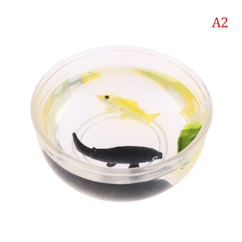 1/12 Lovely Dollhouse Miniature Glass Fish Tank Bowl Aquarium Doll House Home Ornaments Toys