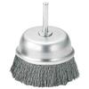 TRUSCO Shaft Mounted Cup X 6 Stainless Steel Brush, 75 Shafts, Wire, 0.3mm Diameter, TB-6643