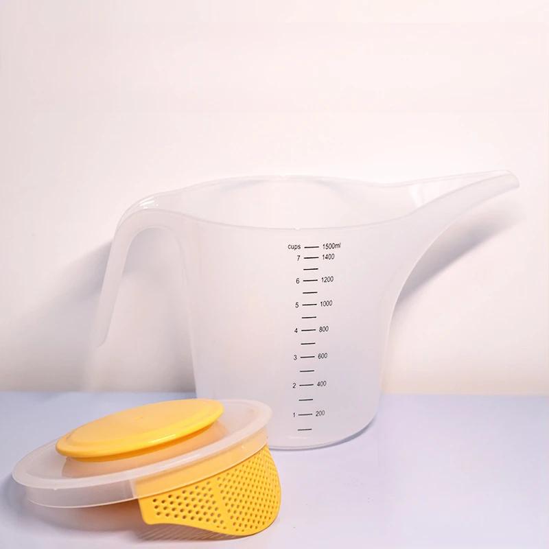 

1500 мл Мерные стаканы с носиком Пластиковый градуированный стакан-воронка Кувшин с длинным носиком Контейнер для жидкости Кухонные мерные инструменты 1500ml