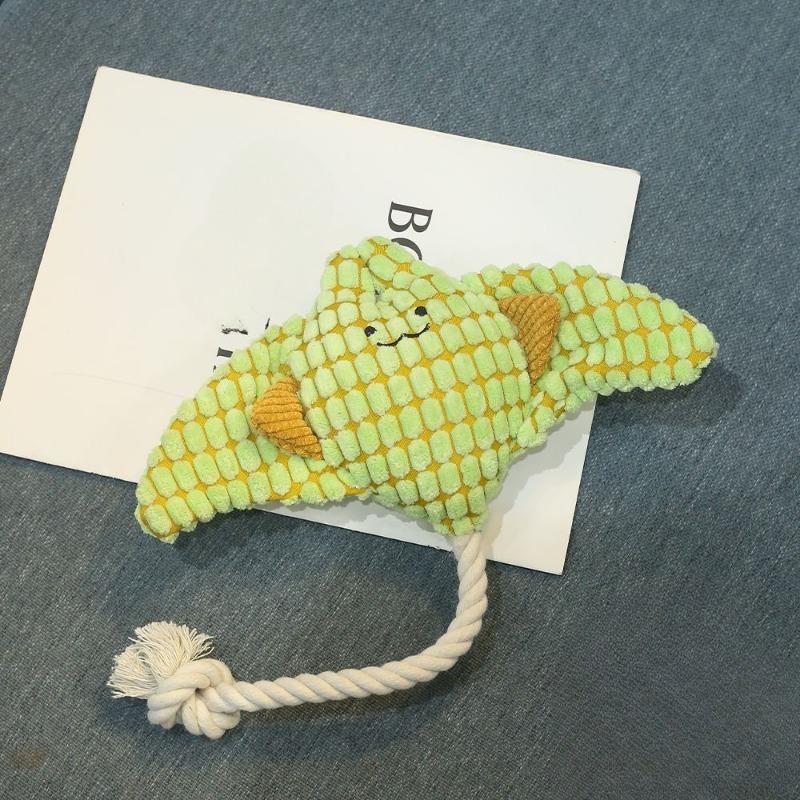 Dog Toys Manta Ray Plush Vocal Dog Bite Toys Durable Teething Dog Toys