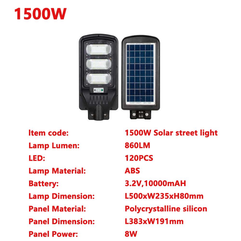 2000W Solar Street Lamp Outdoor Remote Waterproof for Garden Jardin Para Exterior Landscape Spotlight Wall Powered Flood