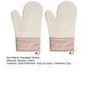 2Pcs Silicone Oven Mitts High Temperature Kitchen Gloves Non-Slip Silicone Lined Oven Gloves Machine Washable Kitchen Gloves for Baking Grilling