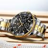 OLEVS Stylish Chronograph Popular Waterproof Quartz Luxury Wristwatch for Men Men's Watch, Brand, Movement, (Gold Black)