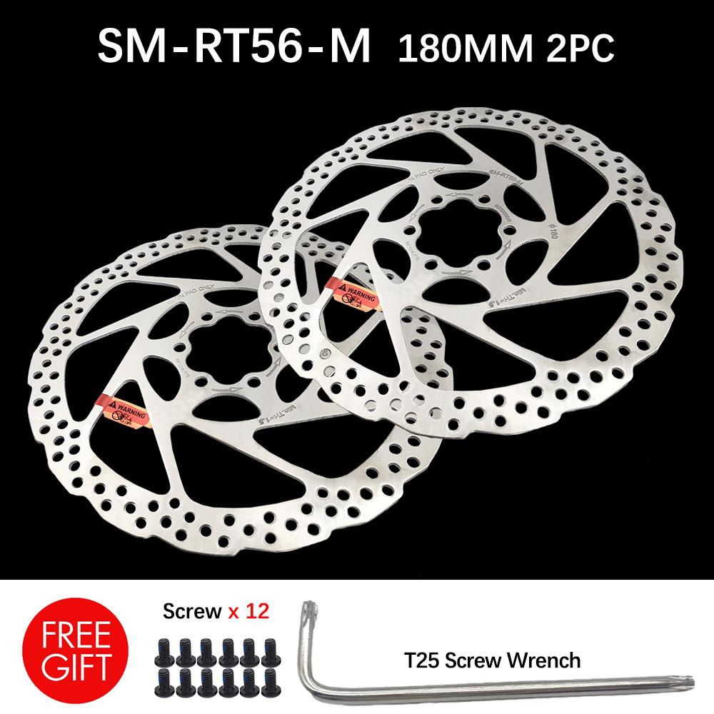 DEORE SM RT56 160MM 180MM 6-bolt brake rotor, suitable for mountain bike disc brake rotor bicycle parts