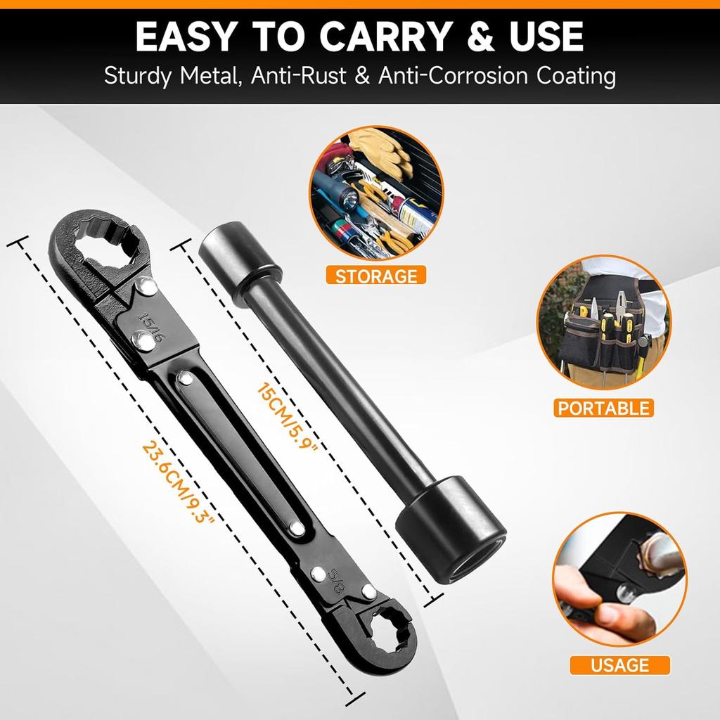 Professional Plumbing Wrench Kit - Angle Stop Installation & Removal Tools, for Replacing Valves,Plumbing Work