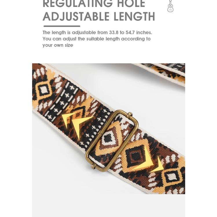 Guitar Strap, New Genuine Leather, PP Top Layer Cowhide, Thickened Leather Head Woven Ethnic Electric Guitar Bass, Stress Relieving