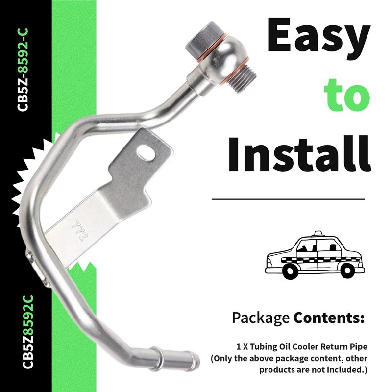 A58X-Turbocharging Fuel Line Oil Cooler Return Pipe CB5Z8592C CB5Z-8592-C For Ford Lincoln 2.0L Turbo 12-18 Mondeo Focus