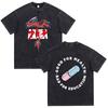 Anime Akira Vintage Washed T Shirt 90s Science Fiction Movie Shotaro Kaneda Short Sleeve T Shirts Cotton Casual Loose T-shirts