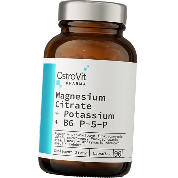 

Magnesium Citrate, Potassium and B6, Pharma Magnesium Citrate + Potassium + B6 P-5-P, Ostrovit 90caps (36250110) 90caps