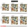 2D Flat Printing 2pcs Curtain Floral Boho Pattern Blackout Polyester Versatile Use for Bedroom Living Room