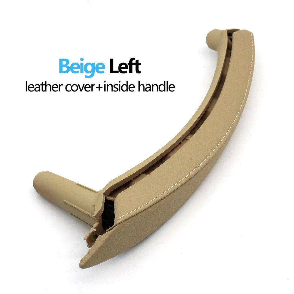 LHD RHD Interior Passenger Doors Pull Handle with Leather Outer Cover For BMW X5 X6 E70 E71 E72