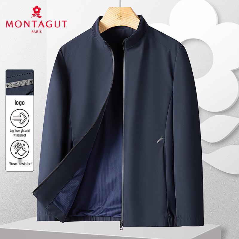 MONTAGUT Men s Windproof Stand Collar Casual Jacket 2XL