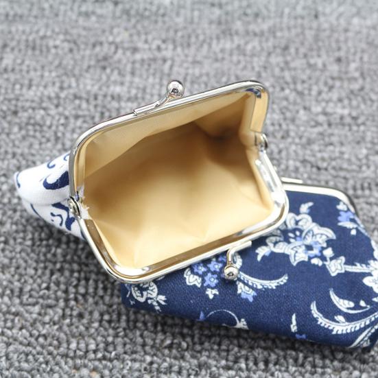 2PCS Women Coin Purse Canvas Mini Palm Size Coin Holder Durable