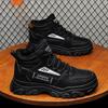 High-top Men's Fleece-lined Cotton Shoes, Casual Work Shoes for Men, Trendy Martin Boots, Cold-proof and Warm.