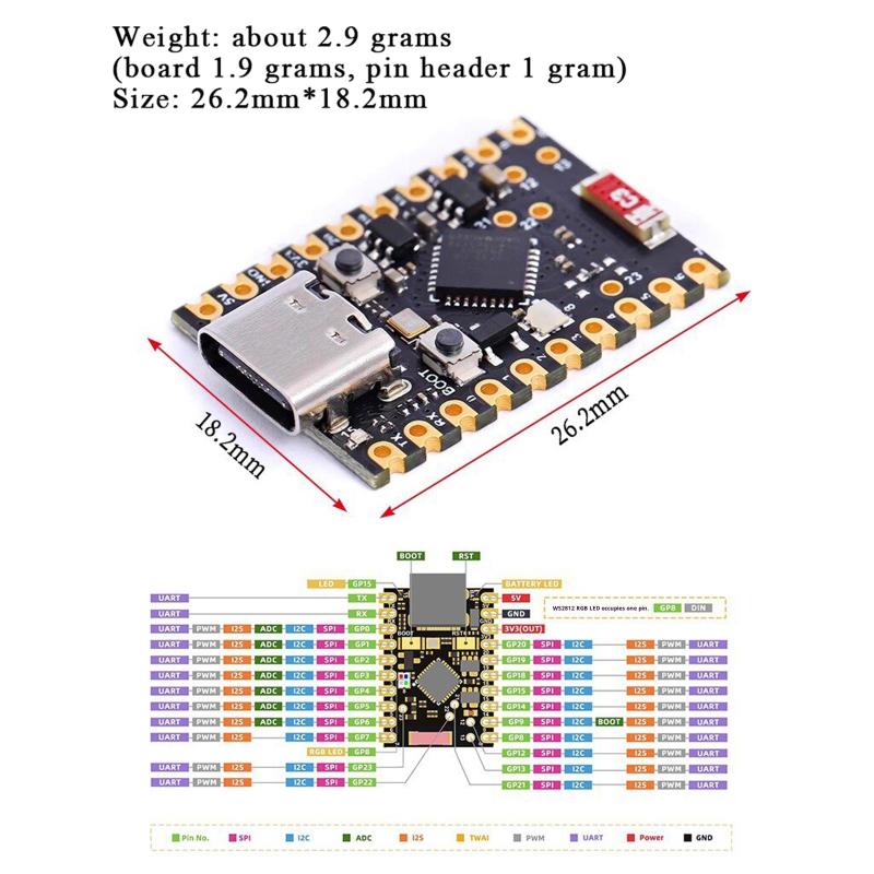 Esp32-C6 Supermini Development Board Microcontroller Programming Learning Controller Core Board