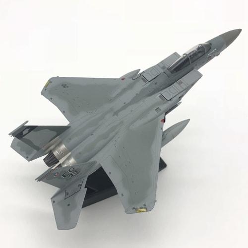 Mkphargin 1/100 Scale Diecast Airplane, F15 Eagle American Navy Airplane Model, Collectible Gift, Home Living Room Decoration