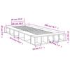 Bed Frame In Brown Oak Look 100x200 Cm Engineered Wood