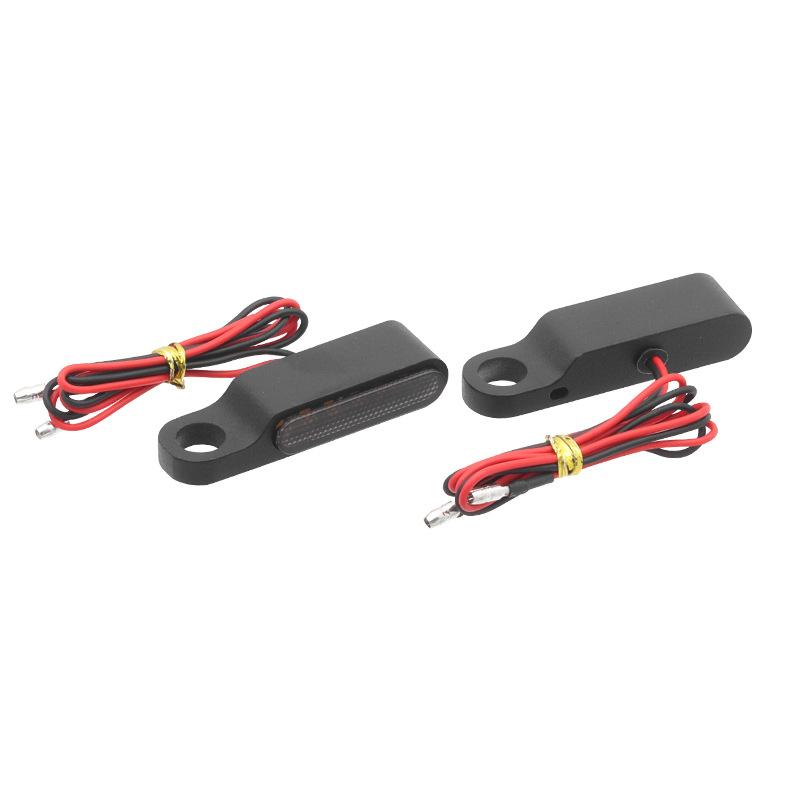 2Pcs Motorcycle LED Mini Turn Signals 12V Aluminum Moto Scooter Handlebar Indicators Lights Blinker Amber Flasher Taillight