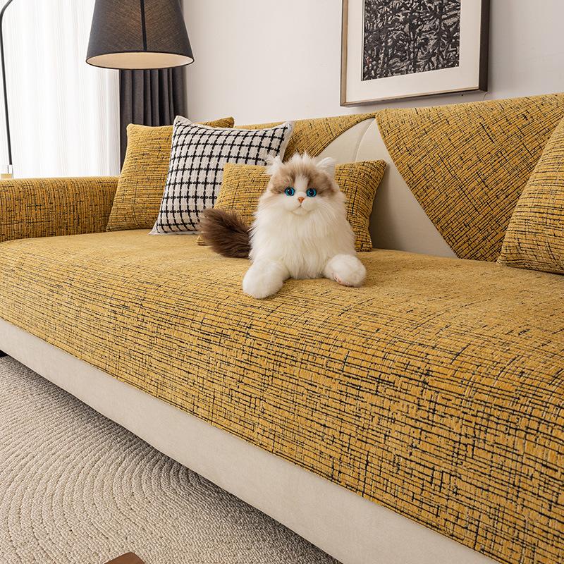 Hustá žinylková podložka na pohovku Protiskluzové potahy na pohovku Obývací pokoj Rohová univerzální deka na pohovku Čtyři roční období Domácí deka na pohovku