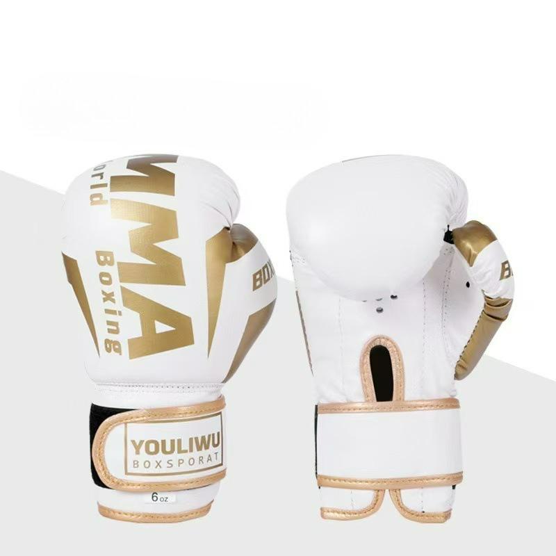 

Durable Breathable Sanda Muay Thai Boxing Gloves for Kids Adults Punching Gloves Match Fighting Training 6oz