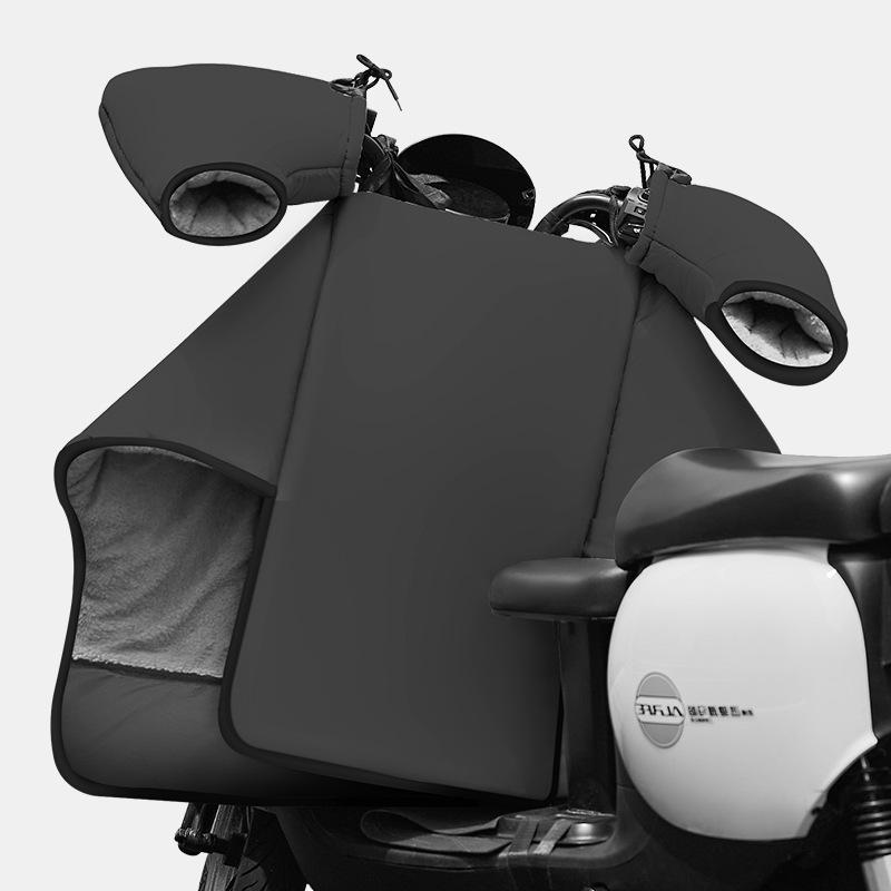 

Winter Fleece-Lined Waterproof Windshield Quilt for Electric Vehicle and Motorcycle Full Body