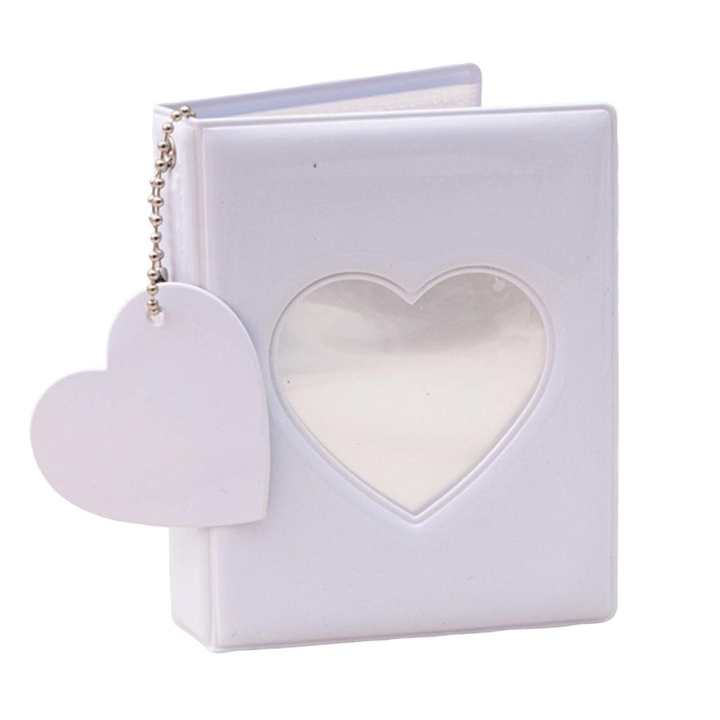 Portafoto, 3 Pollici, Album, Portacarte traforato, 32 Tasche, Specchio con anello per appenderlo