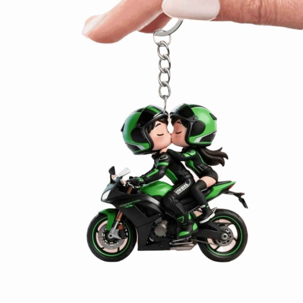 Mini Design Motorfiets Sleutelhanger 2D Plat Locomotief Mannen Hanger Tas Hangende Bedel Sleutel Decoratie