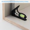 12inch 30cm Metric & Imperial Scale Combination Angle Ruler 45 / 90 Degree with Bubble Level Stainless Steel Multi-functional Measuring Tool
