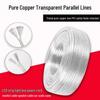 Transparent 2-Core Parallel LED Lamp Wire, 0.5-2.5 Sq. Neon Light Extension Cord