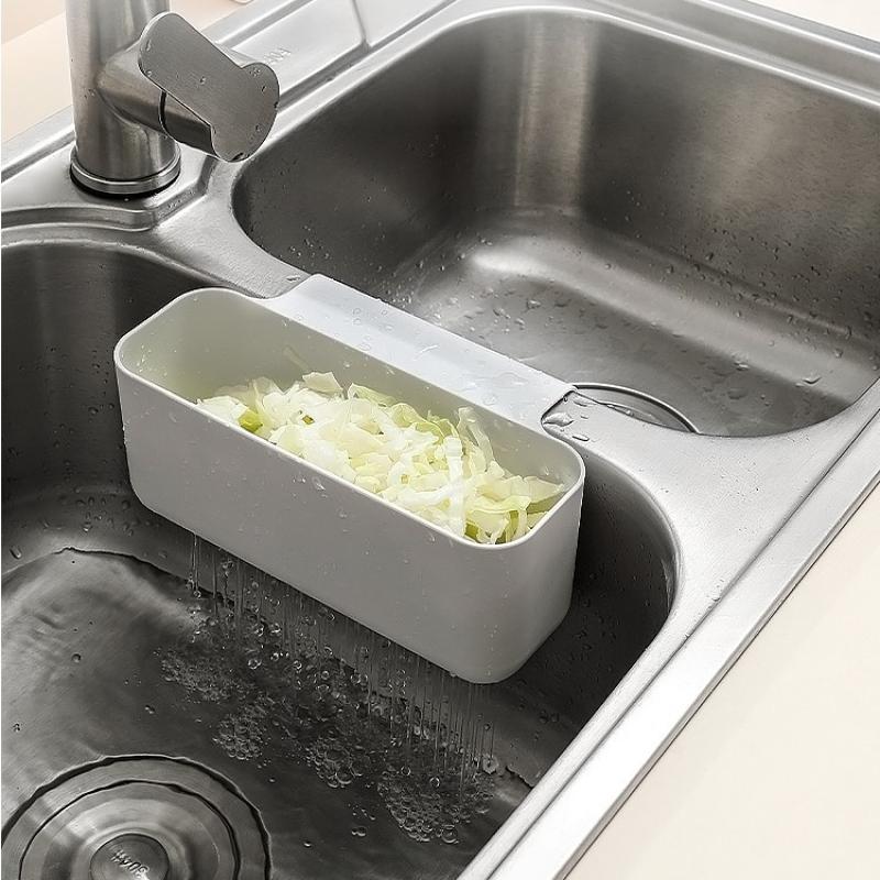 Kitchen Sink Drain Basket Multi-Functional Card Slot Kitchen Sink Strainer Food And Vegetable Wash And Drain Basket