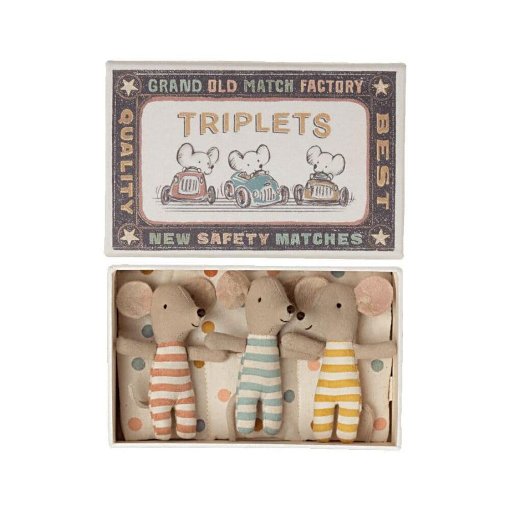 Maileg Triplet Baby Mouse Border TYMG17200101