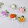 Simulated Rose Wrist Corsage Artificial Rose Wedding Boutonniere for Groom Bridesmaid Wedding Bridal Showers Proms