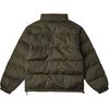 Vans Solid Color Stand Collar Cuffed Pocket Puffer Jacket Army Green Unisex VN000P32KCZ
