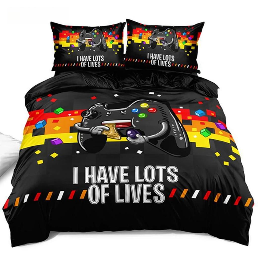 Comforter Gamepad Bedding Set Kids Boys Teens Gifts Bedroom Decoration Video Game For Youth New Game Controller