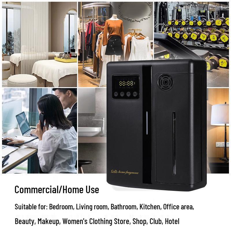 

Ароматный диффузор: Коммерческий аромадиффузор для лобби отелей с автоматическим распылением и увлажнителем чёрный