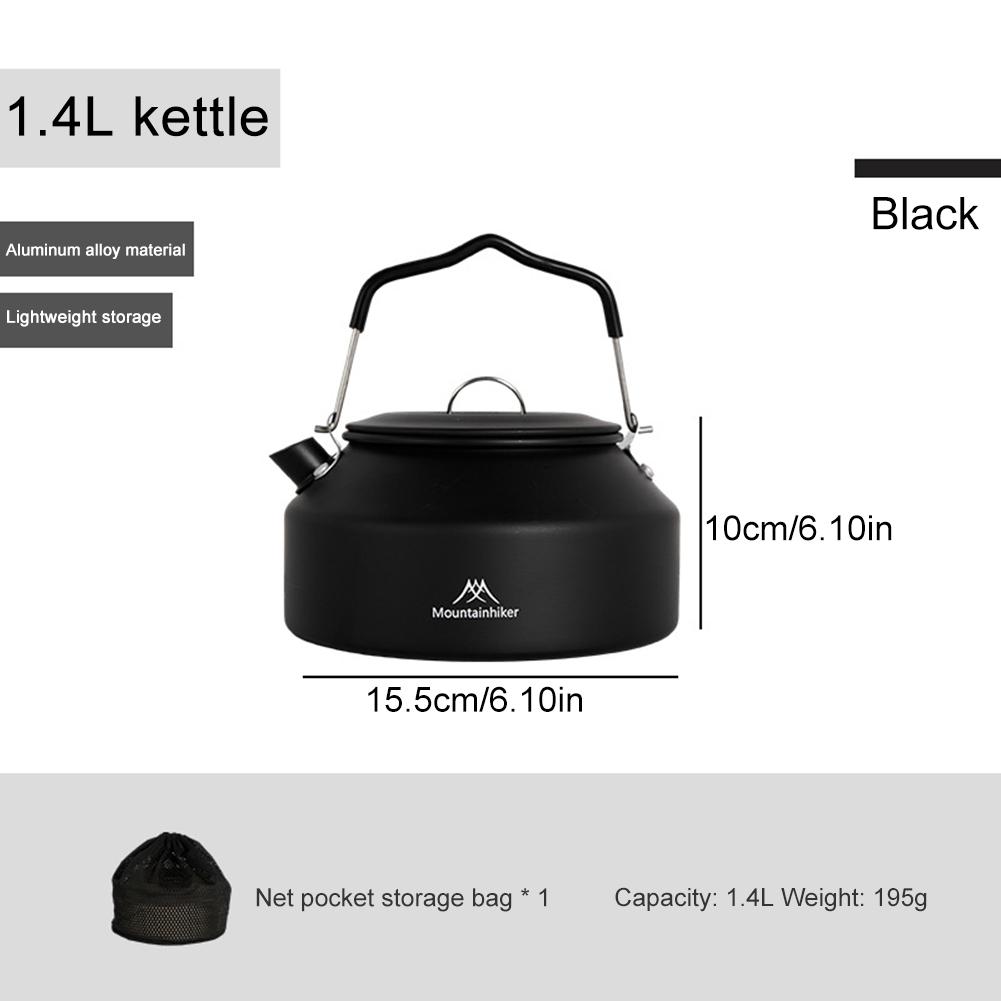 1.4L Camping Stovetop Teapot with Handle Ultralight Coffee Water Kettle Metal for Outdoor Travel Camping Cooking