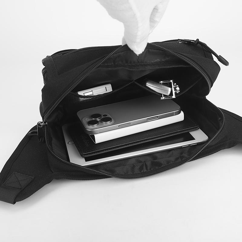 Men's Waist Bag Multifunctional Outdoor Shoulder Bag Cycling Crossbody Bag Water-Repellent Chest Bag