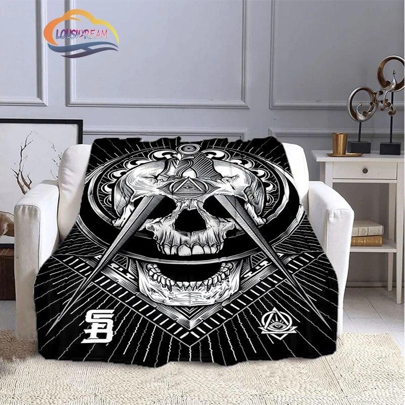 The Freemasons Blanket Freemasonry Series Flannel Cashmere Blanket Masonic Fluffy  All Seeing Eye Printing Pattern Blanke