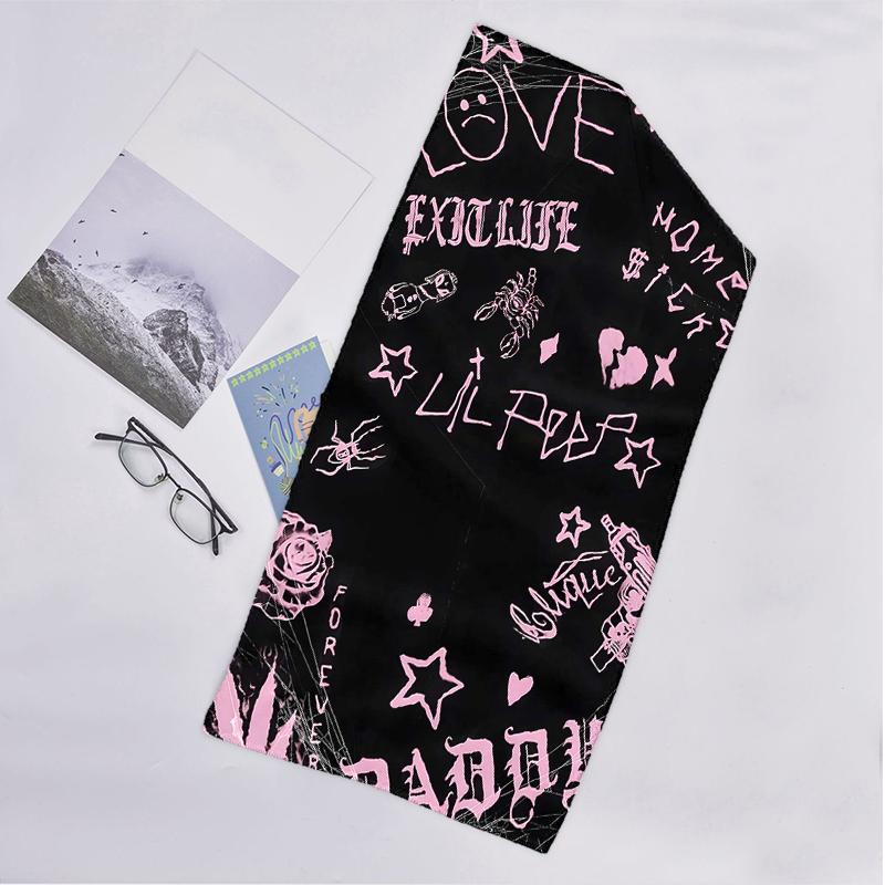 Neon Style Lil Peep Fashion Beach Towel: Ideal for Summer Adventures Soft, absorbent and quick drying suitable for swimming and bathing
