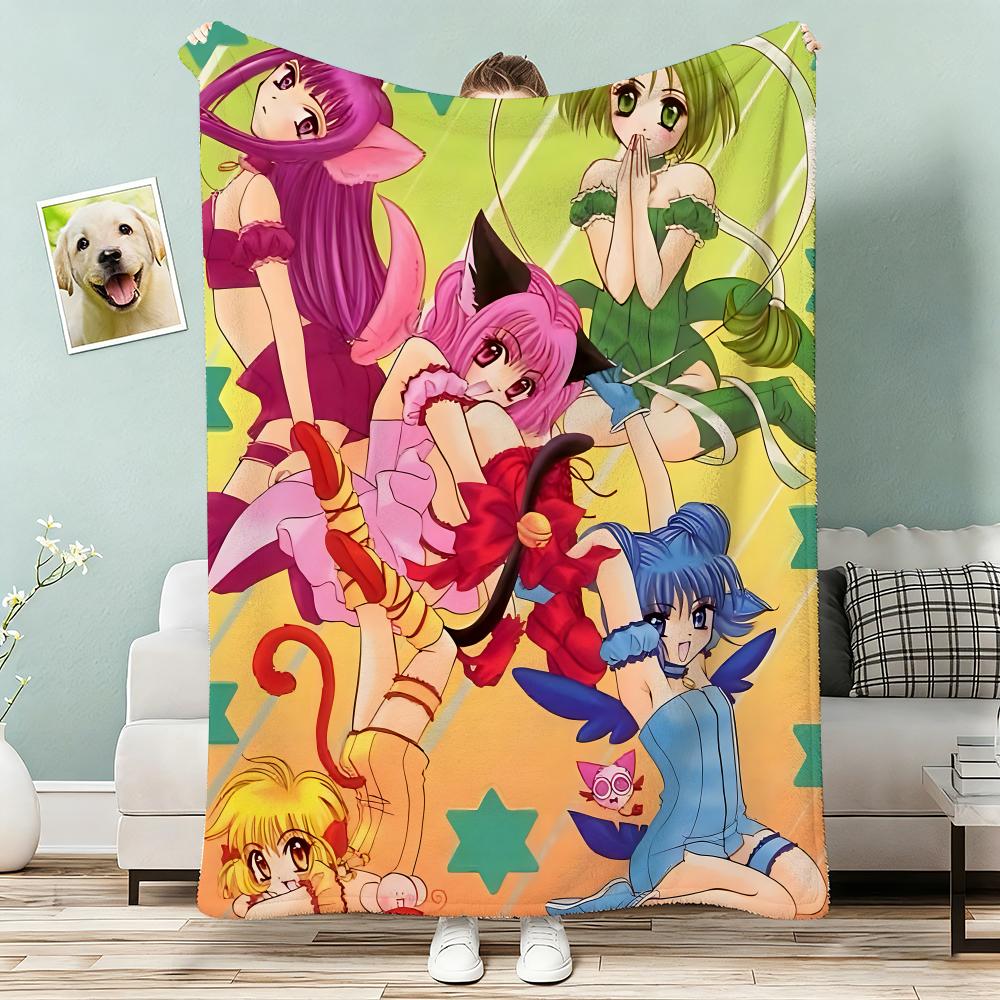 Tokyo MMew Mew Throw Lightweight g Flannel Blanket Soft Skinfriendly for Summer Cooling
