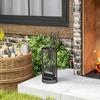 5-Piece Fireplace Tools Set with Mesh Basket, Indoor Outdoor Fireside Accessories for Fireplaces, Fire Pits, Black