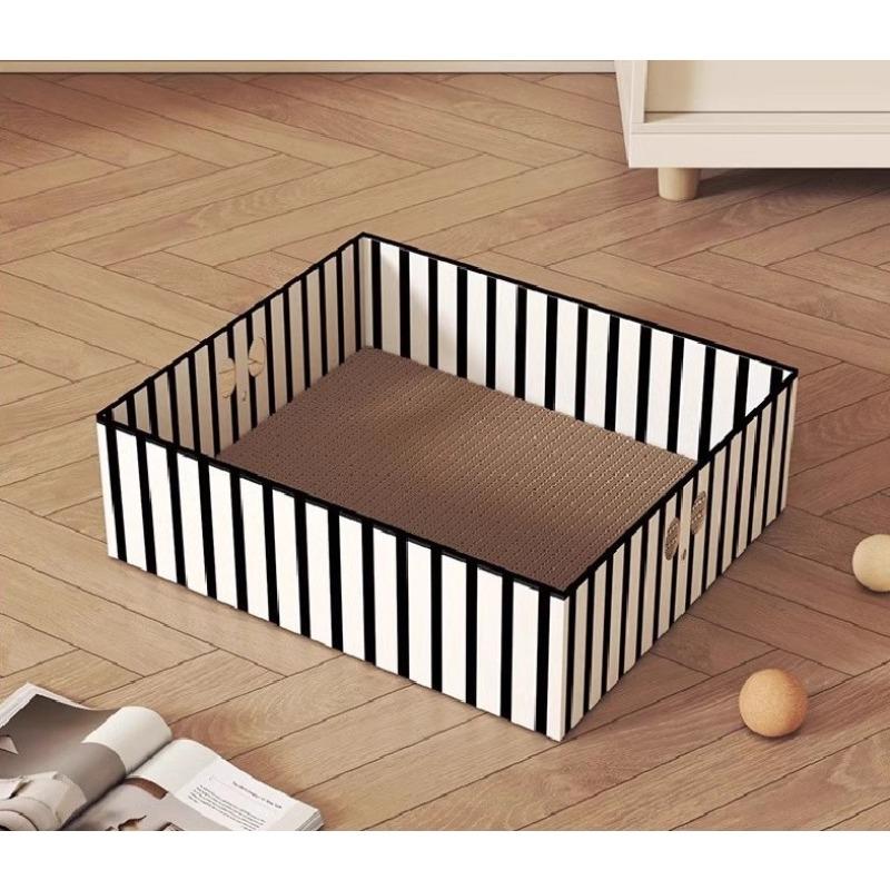 Placă de zgâriat pentru pisici ondulată, cuib pentru pisici, placă pentru gheare, rezistență la aderență, rezistentă la uzură, cuib placă de zgâriat pentru pisici