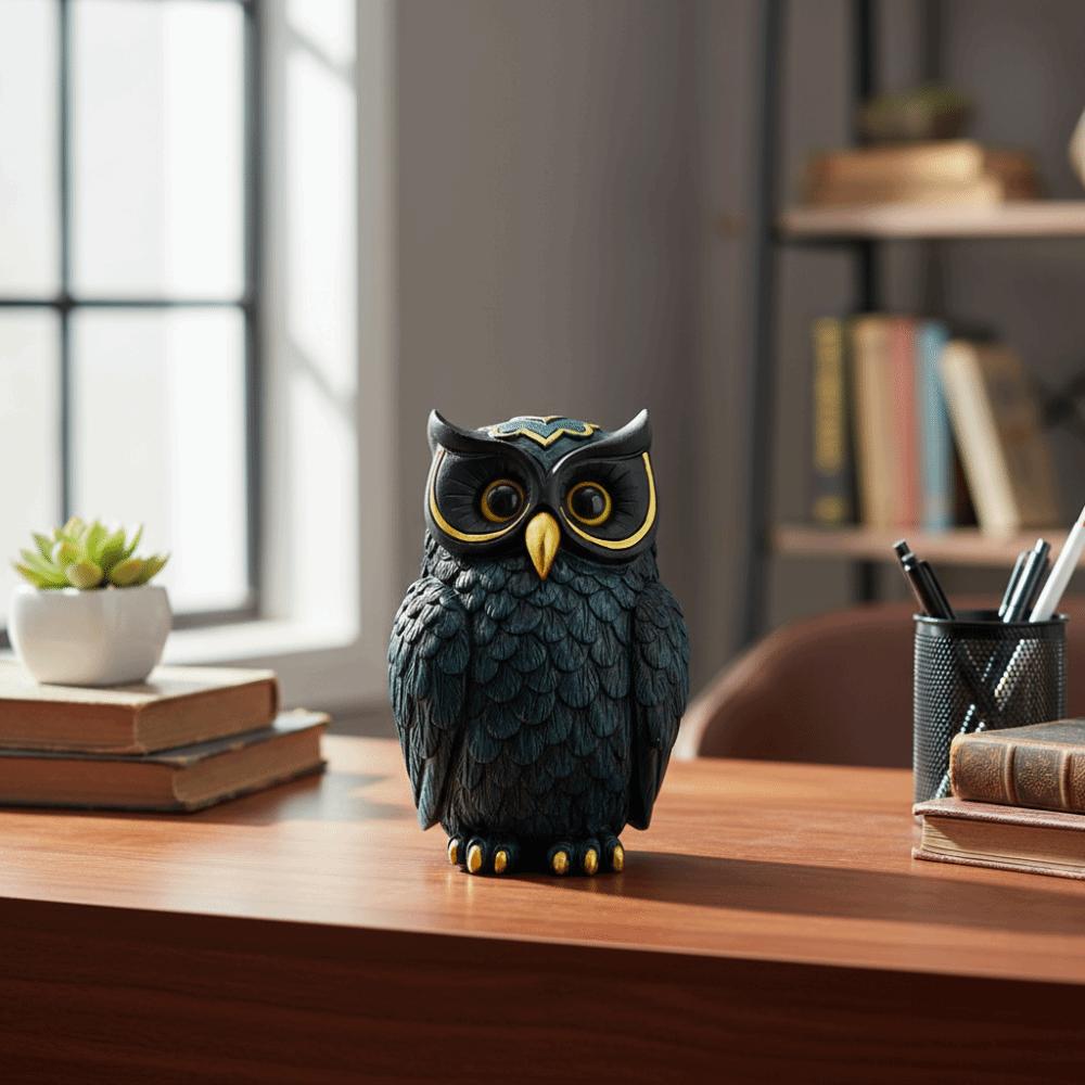 Entryway Decoration Cute Owl Statue Vintage Decorative Owl Figurine Resin Crafts Owl Sculpture TV Cabinet