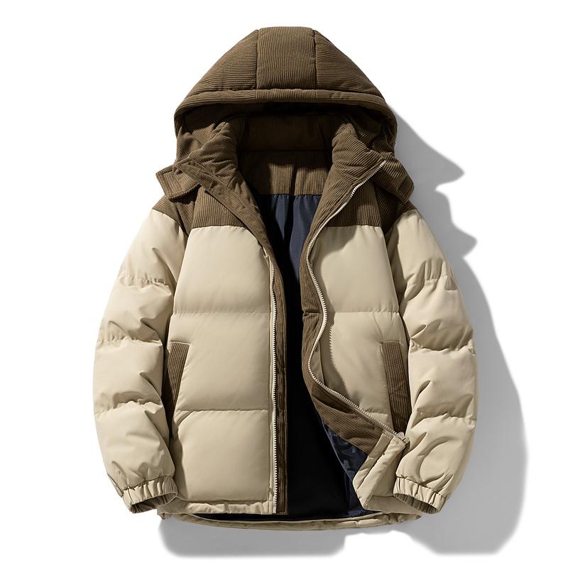 Hooded Cotton Jacket for Men and Women in Winter Windproof Plus Velvet Thickened Cotton Jacket Couple Thickened High-quality Cotton Jacket