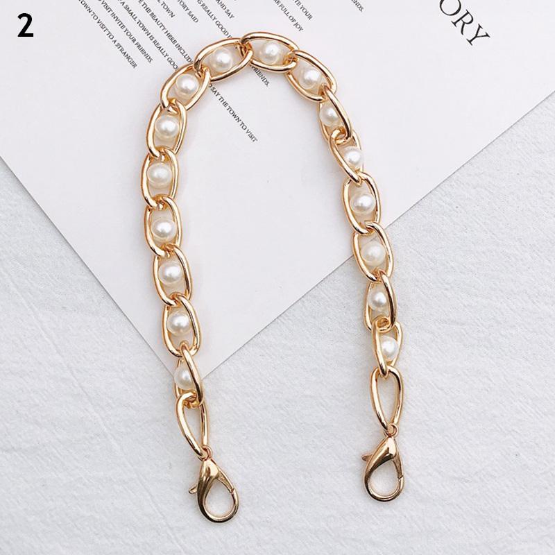 26cm Pearls Chain Strap For Handbag Fashion Accessories For Handbags Handles For Handbag Imitation Pearl Bag Chain Metal Chains