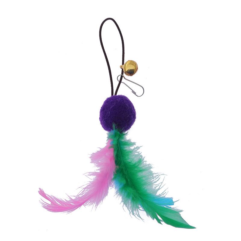 Cat Teaser Feather Toy: Long Rod, Bite-Resistant, Self-Entertainment for Kittens and Cats