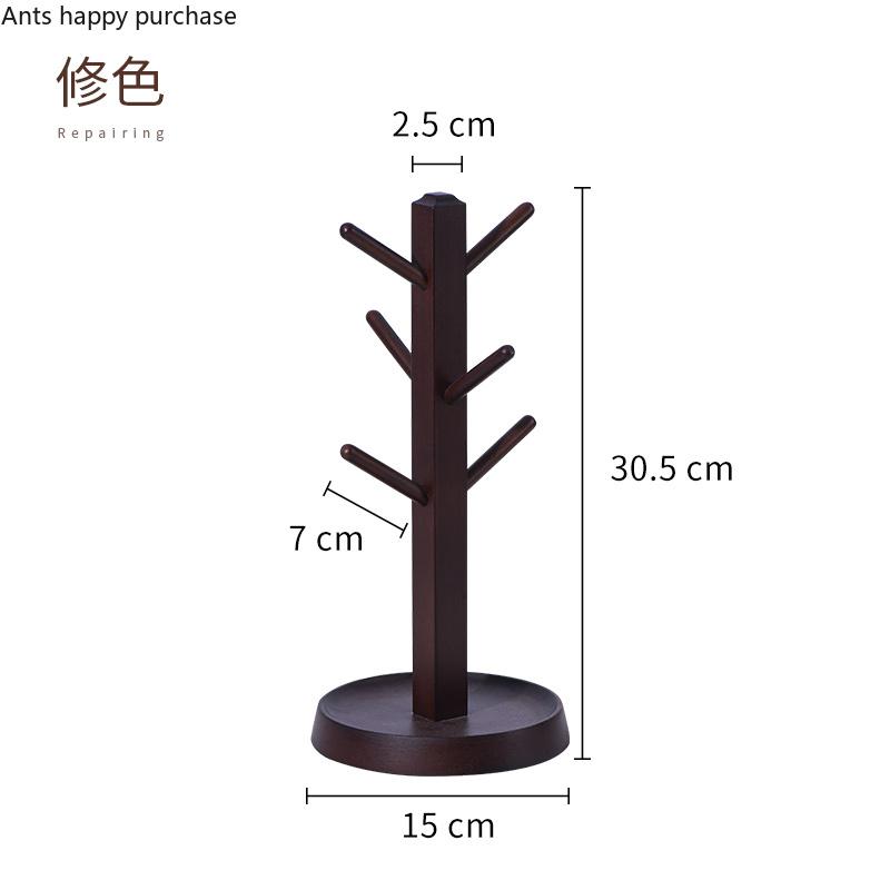 Hölzerner Tassenhalter Schlüsselaufbewahrungsregal Ablage Schmuckständer Organizer Heimdekoration Überkopf-Tassenhalter Becherhalter